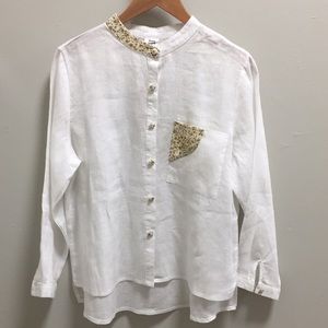 Linen Button Up Blouse